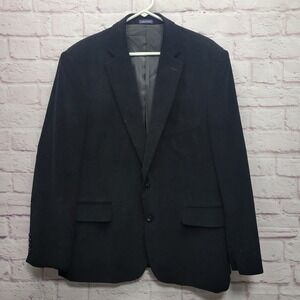 VTG Stafford Corduroy Black Sport Coat 46S Preppy Dark Academia Retro Business‎